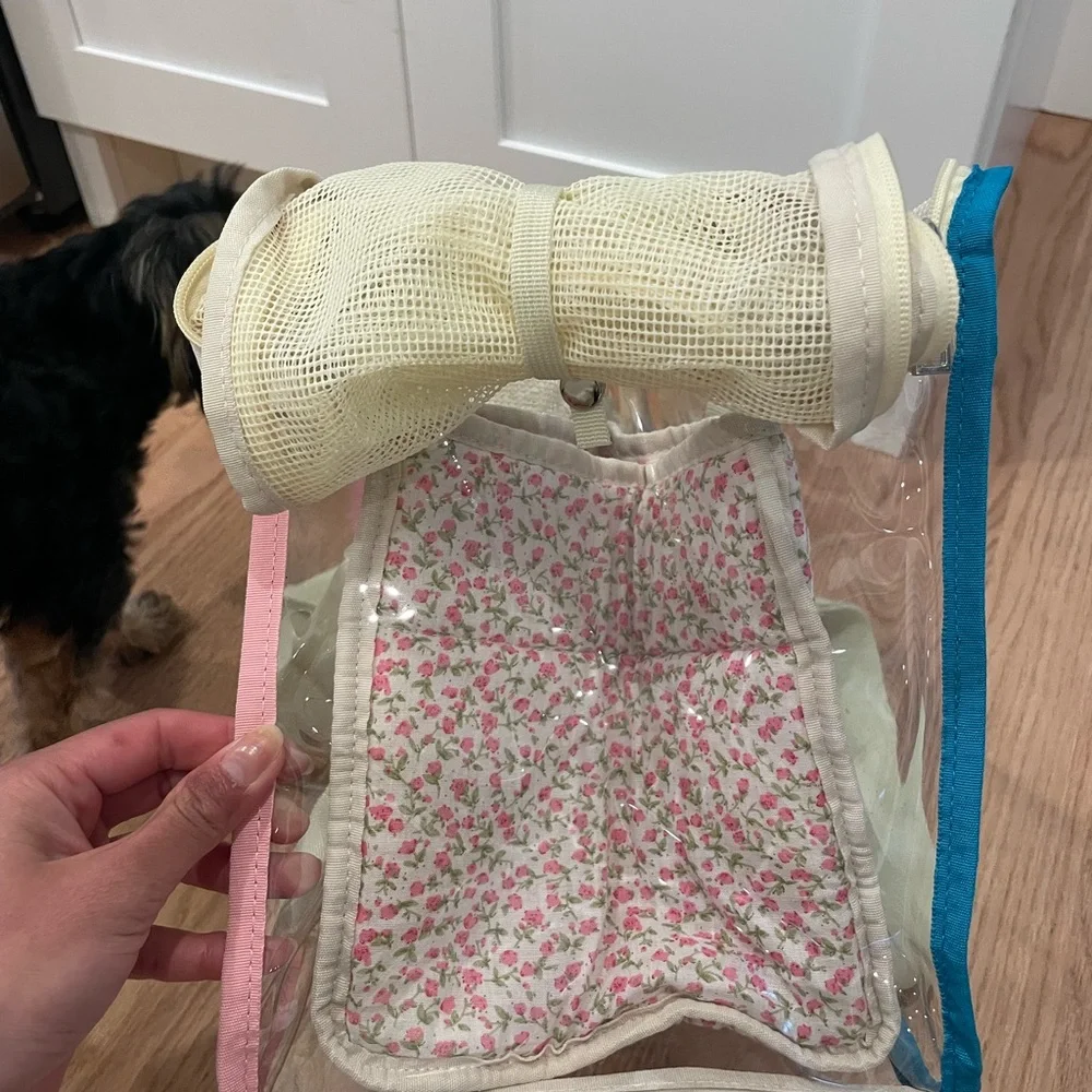 PVC clear pet carrier tote bag